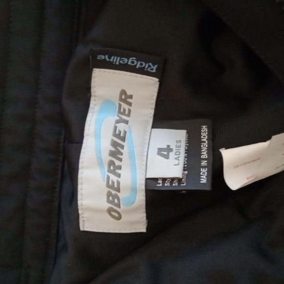 Obermeyer Black Ladies Ski Pants Vintage Ridgeline Gelanots Thermolite Size 4 - Picture 4 of 10